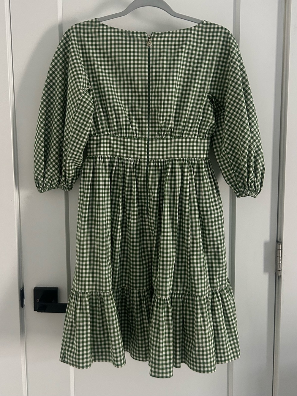 kate spade Green Gingham Dress with Pink Trim - Picture 3 of 5